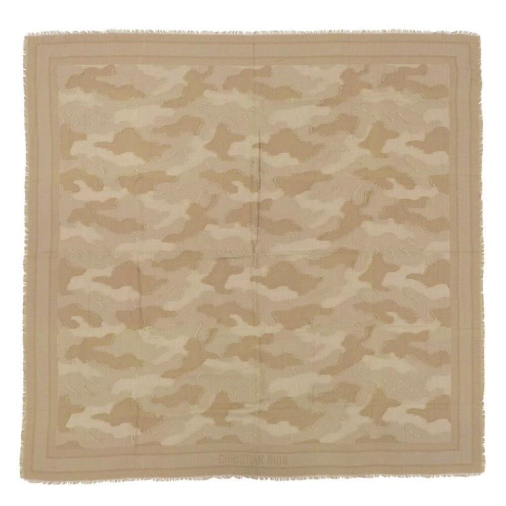 Christian Dior Item 2020 100% Cotton Logo Embroidery Shawl Long Scarf